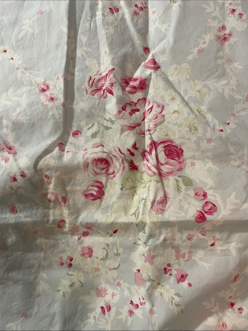 Floral Duvet Cover with Ruffle Shams Set - Light Blue & Pink Granny/Shabby chic - Picture 7 of 8